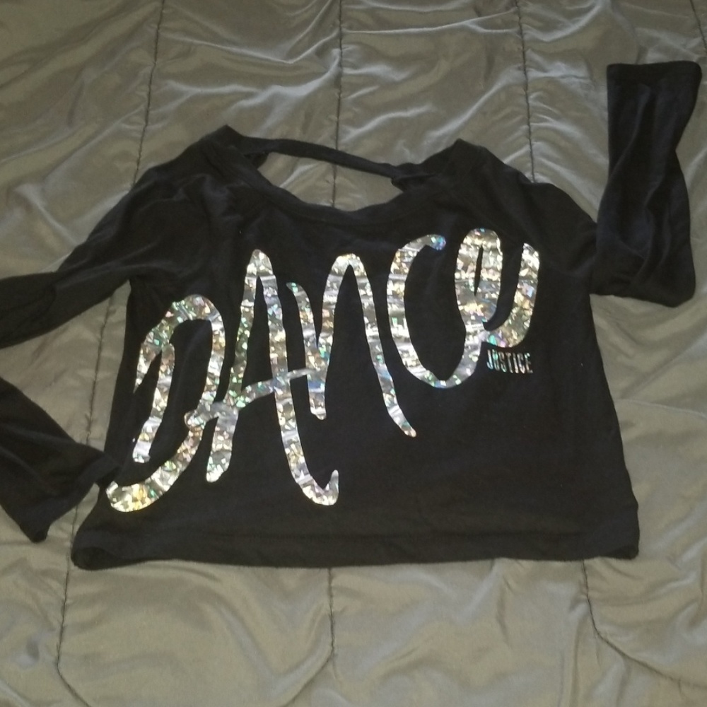 Justice crop open back top